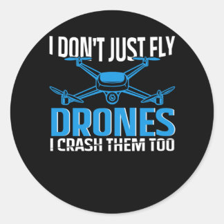 Ontwerp van de drone-pilot | drones ronde sticker