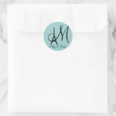 Ontwerp van de Eiffeltower voor DIY Monogram Ronde Sticker (Tas)
