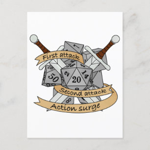 Ontwerp van de Fighter Dice Aankondigingskaart
