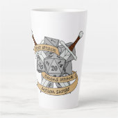 Ontwerp van de Fighter Dice Latte Mok (Voorkant)