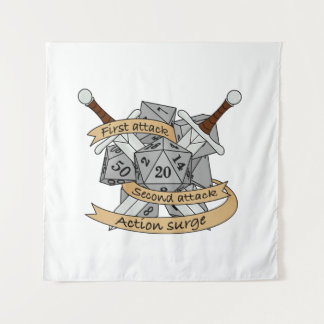 Ontwerp van de Fighter Dice Wandkleed