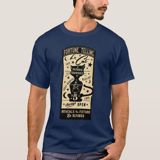 ontwerp van de Fortune Telling - Le Cat T-shirt (Voorkant)