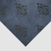 Ontwerp van de Gothic Blue Damask-reeks 7 Tissuepapier (Detail)