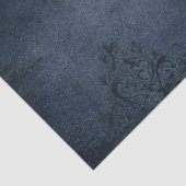 Ontwerp van de Gothic Blue Damask-reeks 8 Tissuepapier (Detail)