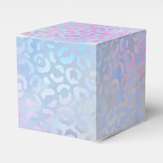 Ontwerp van de Iridescent Leopard-reeks 9 Bedankdoosjes (Voorkant Zijde)