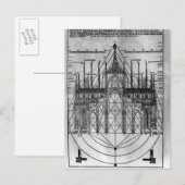 Ontwerp van de kathedraal van Milaan Briefkaart (Voorkant / Achterkant)