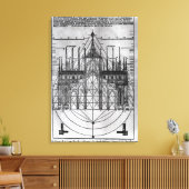 Ontwerp van de kathedraal van Milaan Canvas Afdruk (Insitu (Woonkamer))