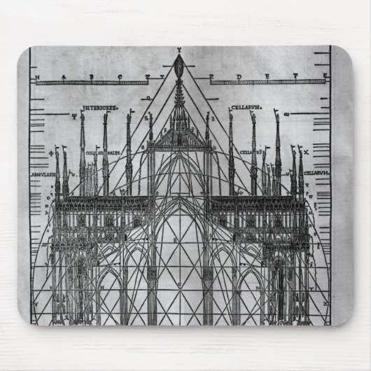 Ontwerp van de kathedraal van Milaan Muismat (Voorkant)