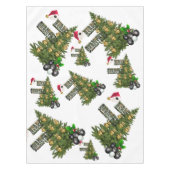 Ontwerp van de kerstboom van de wandelaar; tafelkleed (Voorkant)