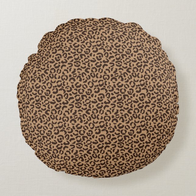 Ontwerp van de klassieke leopard-reeks 5 rond kussen (Voorkant)