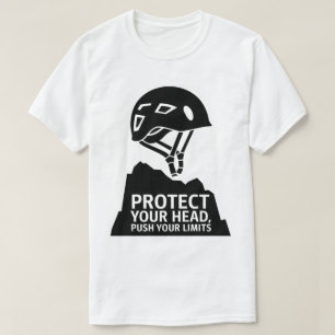 Ontwerp van de Klimberbeschermingshelm avontuurl T-shirt