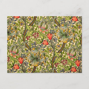 Ontwerp van de Lelie van William Morris het Gouden Briefkaart