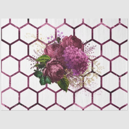 Ontwerp van de liefdebijenreeks 55 tissuepapier (Voorkant)