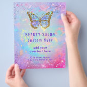 ontwerp van de logo van de vlinder flyer (Hand)