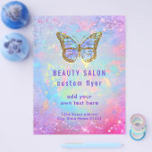 ontwerp van de logo van de vlinder flyer (Enkel)