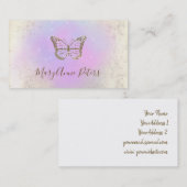 ontwerp van de logo van de vlinder visitekaartje (Voorkant / Achterkant)