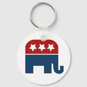 Ontwerp van de Logo van GOP-olifanten Sleutelhanger