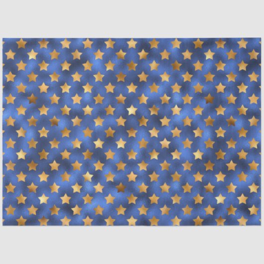 Ontwerp van de Luxury Blue- en Gold-reeks 10 Tissuepapier (Voorkant)