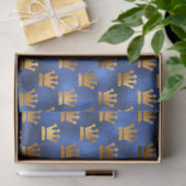Ontwerp van de Luxury Blue- en Gold-reeks 5 Tissuepapier (Geschenk)
