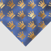 Ontwerp van de Luxury Blue- en Gold-reeks 5 Tissuepapier (Detail)