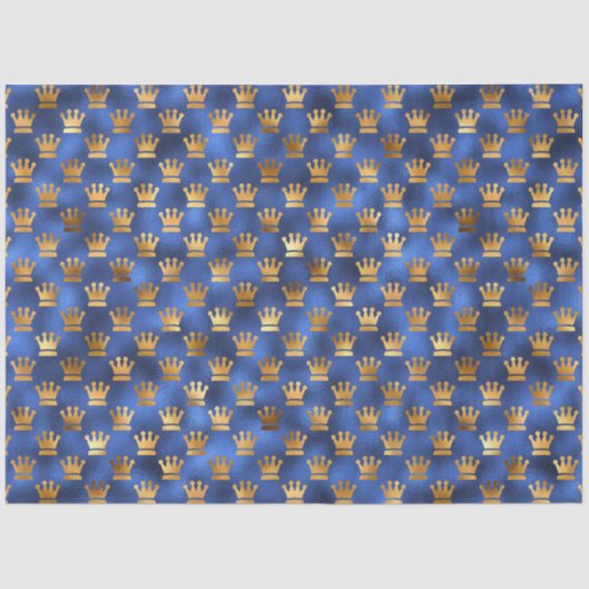 Ontwerp van de Luxury Blue- en Gold-reeks 5 Tissuepapier (Voorkant)