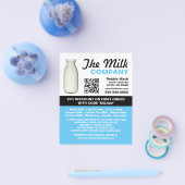 Ontwerp van de melkfles, melkboer/vrouw Levering Flyer (Enkel)