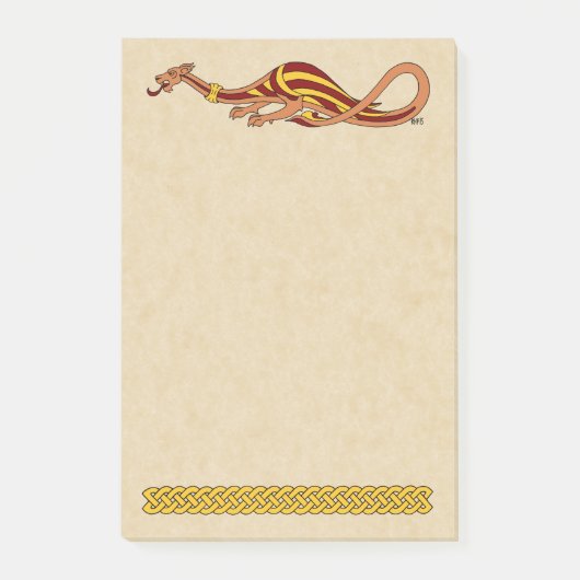 Ontwerp van de middeleeuwse draak 2015 post-it® notes (Voorkant)