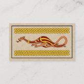 Ontwerp van de middeleeuwse draak 2015 visitekaartje (Achterkant)