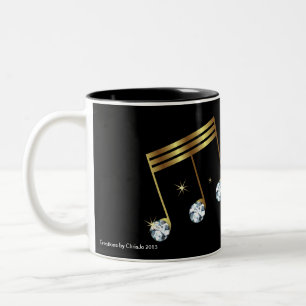 Ontwerp van de Mok van diamant en Gold Musical Not