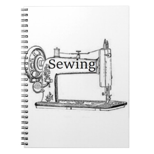 Ontwerp van de naaimachine notitieboek (Voorkant)