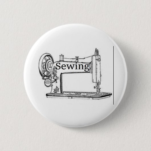 Ontwerp van de naaimachine ronde button 5,7 cm (Voorkant)