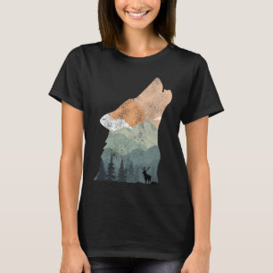  ontwerp van de natuur met het silhouet van de wol t-shirt