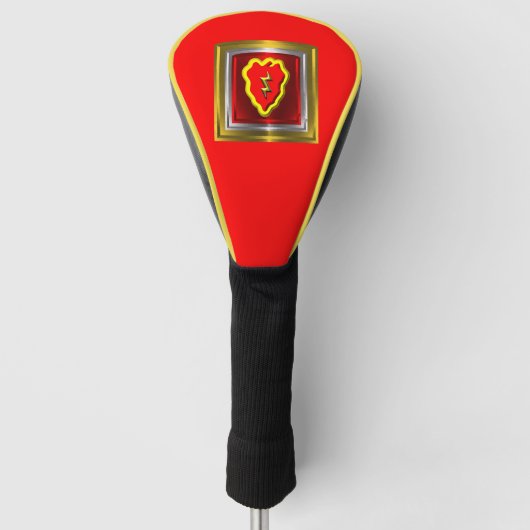 Ontwerp van de omlijste patch van de 25e Infanteri Golfheadcover (Voorkant)