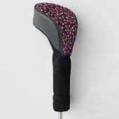 Ontwerp van de Paarse en Gold Leopard-reeks 1 Golfheadcover (Schuin)