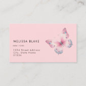 ontwerp van de pastelvlinder visitekaartje (Achterkant)
