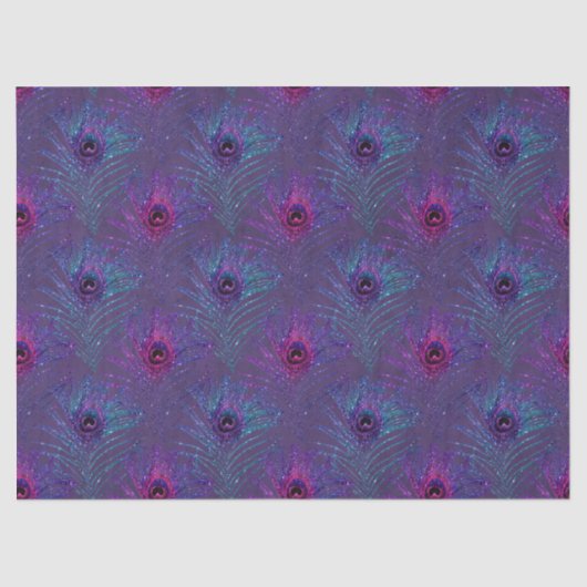 Ontwerp van de Peacock-doezelreeks van Glitter Pea Tissuepapier (Voorkant)