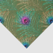 Ontwerp van de Peacock-doezelreeks van Glitter Pea Tissuepapier (Detail)