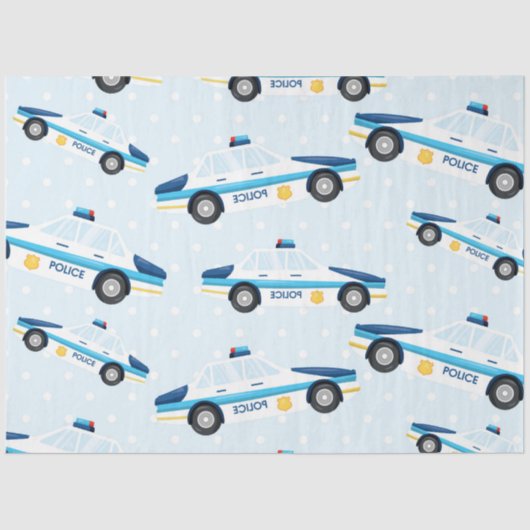 Ontwerp van de politiereeks 7 tissuepapier (Voorkant)