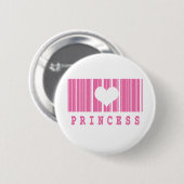 ontwerp van de prinses barcode ronde button 5,7 cm (Voorkant /achterkant)