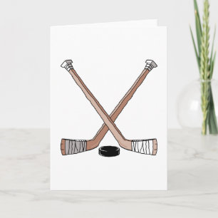 ontwerp van de puck en hockey kaart