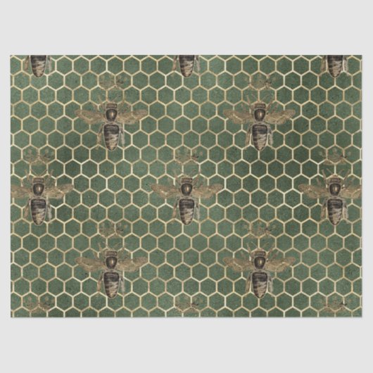 Ontwerp van de Red Rose Bee-reeks 31 Tissuepapier (Voorkant)