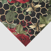 Ontwerp van de Red Rose Bee-reeks 46 Tissuepapier (Detail)