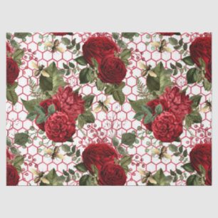 Ontwerp van de Red Rose Bee-reeks 47 Tissuepapier