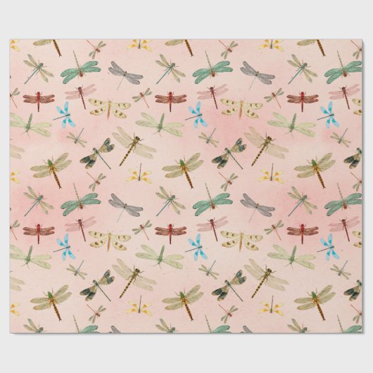 ontwerp van de Reeks Dragonflies 3 Cadeaupapier (Vlak)