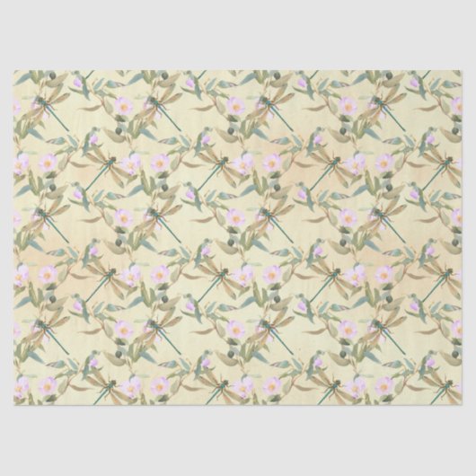 ontwerp van de Reeks Dragonflies 8 Tissuepapier (Voorkant)