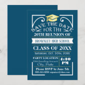 Ontwerp van de reünie van de klasse, uitnodiging (Voorkant / Achterkant)