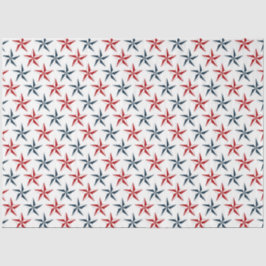 Ontwerp van de rode en Navy Nautical Series 16 Tissuepapier