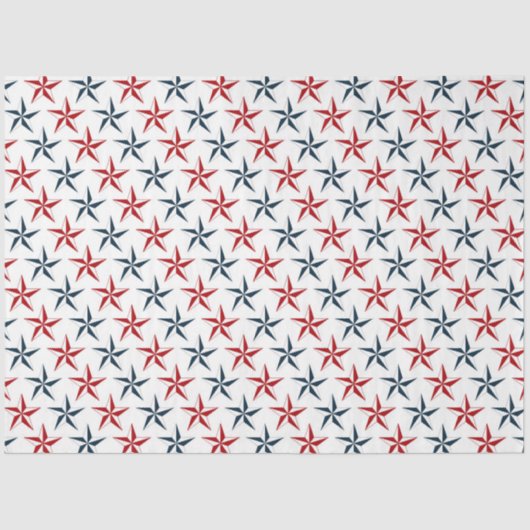 Ontwerp van de rode en Navy Nautical Series 16 Tissuepapier (Voorkant)