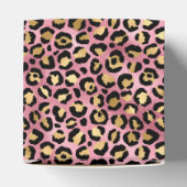Ontwerp van de Roze en Gold Leopard-reeks 15 Bedankdoosjes (Bovenkant)