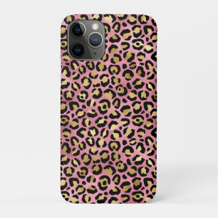 Ontwerp van de Roze en Gold Leopard-reeks 15 iPhone 11 Pro Hoesje